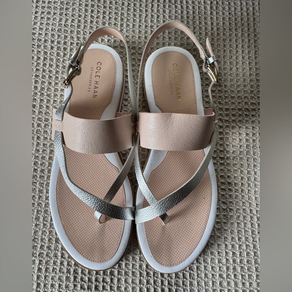 Cole Haan Women's Blush and Silver Sandals